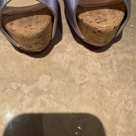 Christian Louboutin Silver Slingback Heels - Picture 6 of 7